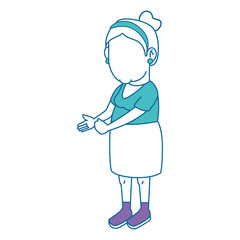 Grandmother faceless cartoon