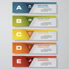 Design clean number banners template/graphic or website layout. Vector.