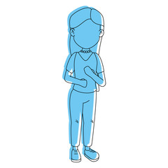 Woman faceless cartoon