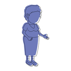 Grandmother faceless cartoon