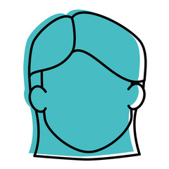 Woman faceless cartoon