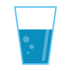 glass cup with water icon image