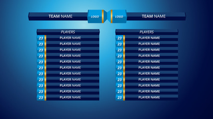 Broadcast Graphic Template for Sports