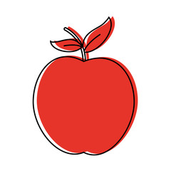 whole apple fruit icon image