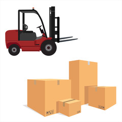 Boxes and loader car