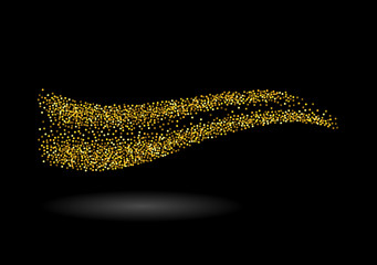  Golden sparkling star light and bokeh.Magic dust abstract background element for your product.