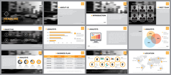 Design element of infographics for presentations templates. - obrazy, fototapety, plakaty