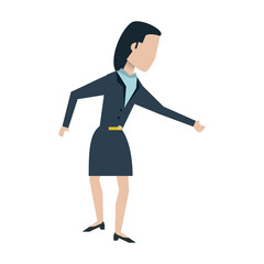 business woman moving  avatar icon image vector illustration design 