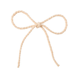 Rope bow isolated on the white background