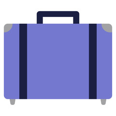 Travel bag icon, vector illustration flat style design isolated on white. Colorful graphics