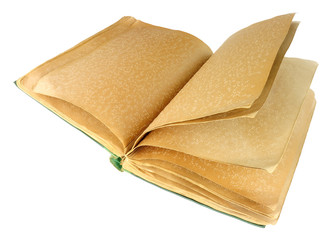 Old large hardback Braille book isolated on a white background