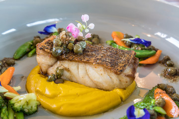 grilled grouper fillet steak