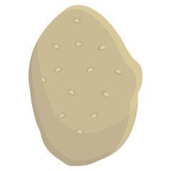 Potato fresh raw vegetable icon, vector illustration flat style design isolated on white. Colorful graphics