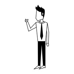 businessman avatar icon image vector illustration design  black and