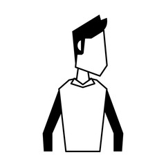 man avatar icon image vector illustration design  black and