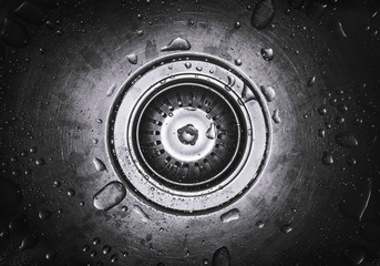 water drop on sink