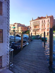 Pier in Venice (Canal Grande, Venice, Italy)