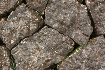 detail shot of stone wall.
