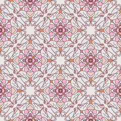 Vector seamless texture. Beautiful colored pattern for design and fashion with decorative elements