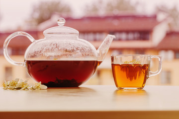 Jasmine tea on the table