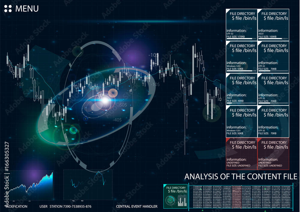 Aufkleber hud ui for business app. futuristic user interface hud and infographic elements. abstract virtual gr