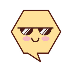 speech bubble kawaii character vector illustration design