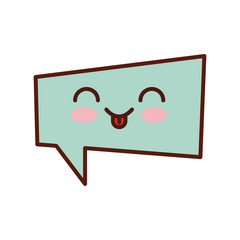 speech bubble kawaii character vector illustration design