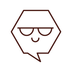 speech bubble kawaii character vector illustration design