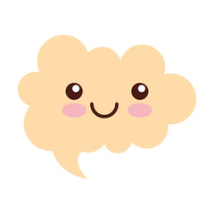 speech bubble kawaii character vector illustration design