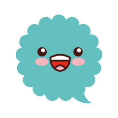 speech bubble kawaii character vector illustration design