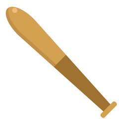 Baseball bat icon, vector illustration flat style design isolated on white. Colorful graphics