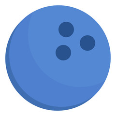 Bowling ball icon, vector illustration flat style design isolated on white. Colorful graphics