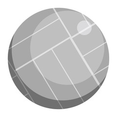 Volleyball ball icon, vector illustration flat style design isolated on white. Colorful graphics