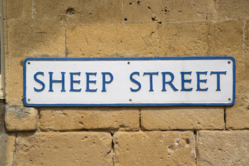 Sheep Street Sign, England