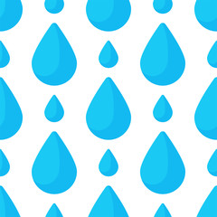 Seamless colorful drops pattern background vector water blue nature raindrop abstract illustration