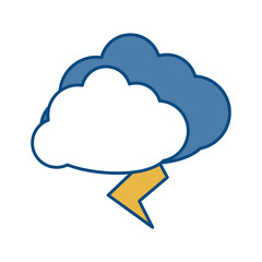cloud and thunder icon