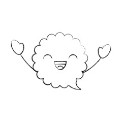 speech bubble kawaii character vector illustration design