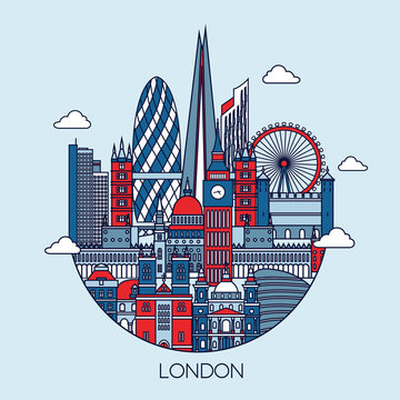 London line art. Vector illustration