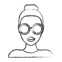 woman with glasses icon