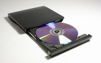 External burner with inserted dvd