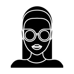 woman with glasses icon