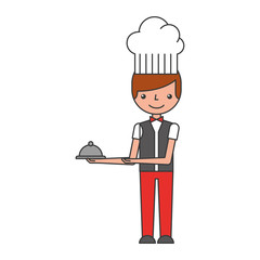 hotel chef avatar character vector illustration design