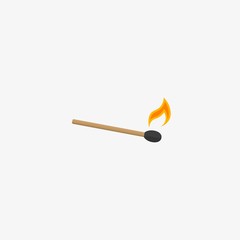 match stick with fire