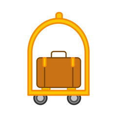 suitcase carrier isolated icon vector illustration design