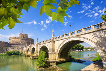 The Mausoleum of Hadrian, usually known as Castel Sant'Angelo (Castle of the Holy Angel) and Sant'...
