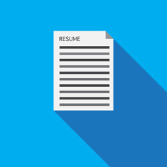 Resume with long shadow design - talent acquisition