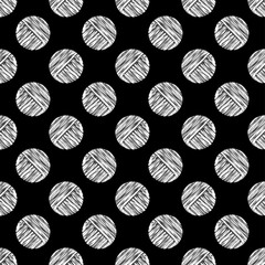 Polka dot seamless pattern. Scribble texture. Textile rapport.