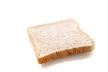 sliced cereals bread isolated on white background