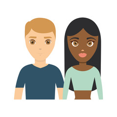 cartoon happy couple icon