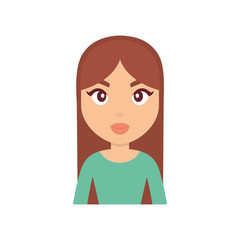 cartoon woman icon